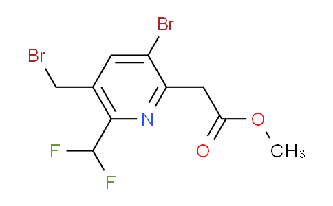 AM206598 | 1805386-12-2 | Methyl 3-bromo-5-(bromomethyl)-6-(difluoromethyl)pyridine-2-acetate