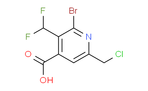 2-Bromo-6-(chloromethyl)-3-(difluoromethyl)pyridine-4-carboxylic acid