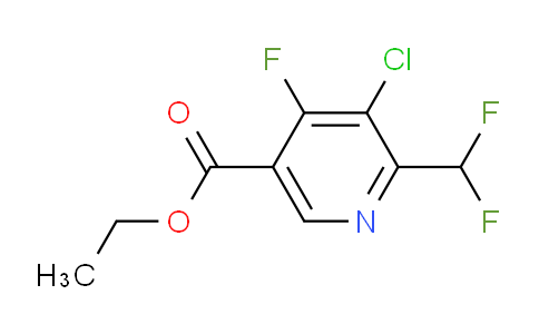 Ethyl 3-chloro-2-(difluoromethyl)-4-fluoropyridine-5-carboxylate
