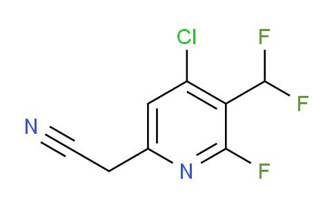 4-Chloro-3-(difluoromethyl)-2-fluoropyridine-6-acetonitrile