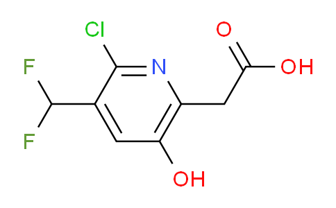 2-Chloro-3-(difluoromethyl)-5-hydroxypyridine-6-acetic acid