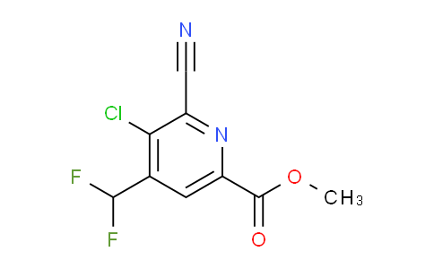 Methyl 3-chloro-2-cyano-4-(difluoromethyl)pyridine-6-carboxylate