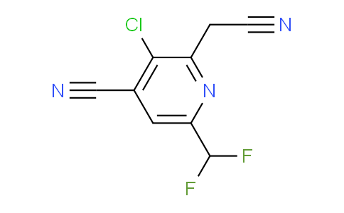 3-Chloro-4-cyano-6-(difluoromethyl)pyridine-2-acetonitrile