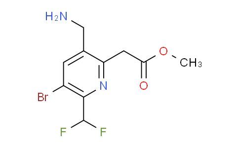 Methyl 3-(aminomethyl)-5-bromo-6-(difluoromethyl)pyridine-2-acetate
