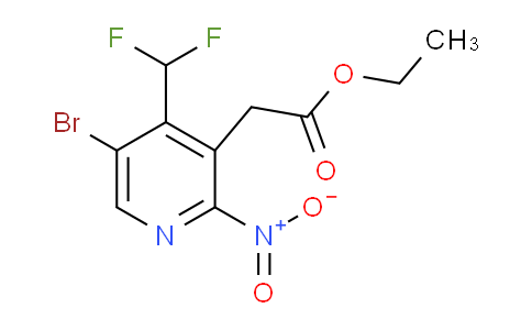 Ethyl 5-bromo-4-(difluoromethyl)-2-nitropyridine-3-acetate