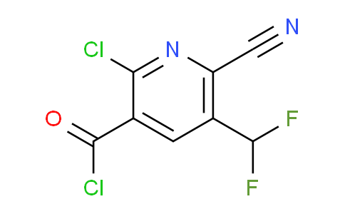 2-Chloro-6-cyano-5-(difluoromethyl)pyridine-3-carbonyl chloride