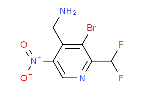 4-(Aminomethyl)-3-bromo-2-(difluoromethyl)-5-nitropyridine