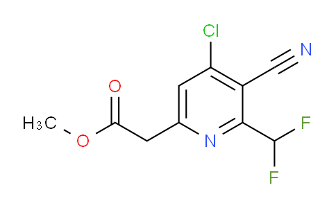 Methyl 4-chloro-3-cyano-2-(difluoromethyl)pyridine-6-acetate
