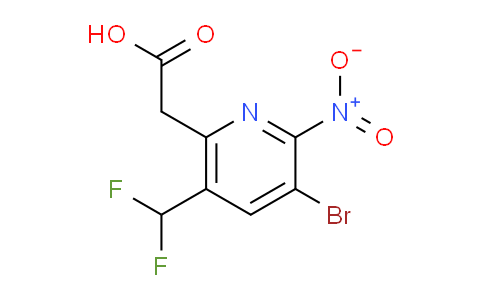 3-Bromo-5-(difluoromethyl)-2-nitropyridine-6-acetic acid