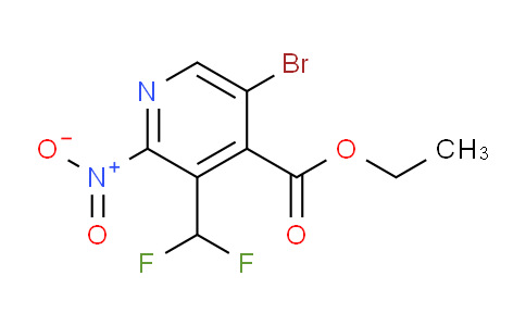 Ethyl 5-bromo-3-(difluoromethyl)-2-nitropyridine-4-carboxylate