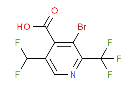 AM206844 | 1805255-44-0 | 3-Bromo-5-(difluoromethyl)-2-(trifluoromethyl)pyridine-4-carboxylic acid