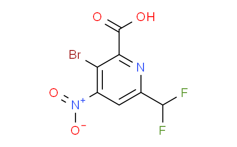 3-Bromo-6-(difluoromethyl)-4-nitropyridine-2-carboxylic acid