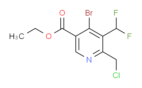 Ethyl 4-bromo-2-(chloromethyl)-3-(difluoromethyl)pyridine-5-carboxylate