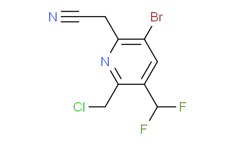 AM206876 | 1805355-22-9 | 5-Bromo-2-(chloromethyl)-3-(difluoromethyl)pyridine-6-acetonitrile