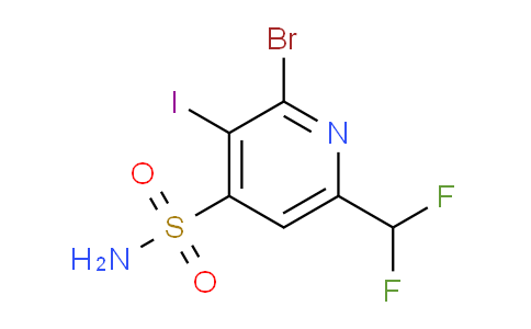 2-Bromo-6-(difluoromethyl)-3-iodopyridine-4-sulfonamide