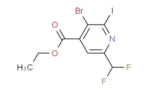 AM206896 | 1805169-39-4 | Ethyl 3-bromo-6-(difluoromethyl)-2-iodopyridine-4-carboxylate