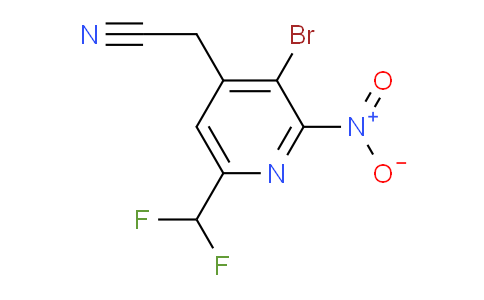 AM206911 | 1805379-94-5 | 3-Bromo-6-(difluoromethyl)-2-nitropyridine-4-acetonitrile