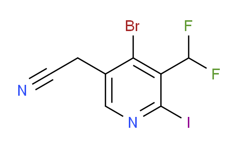 4-Bromo-3-(difluoromethyl)-2-iodopyridine-5-acetonitrile