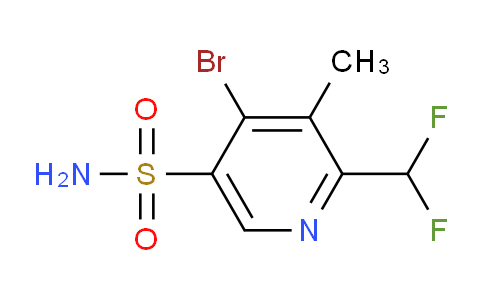 4-Bromo-2-(difluoromethyl)-3-methylpyridine-5-sulfonamide