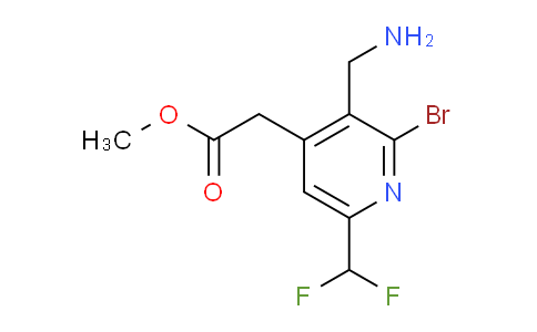 Methyl 3-(aminomethyl)-2-bromo-6-(difluoromethyl)pyridine-4-acetate