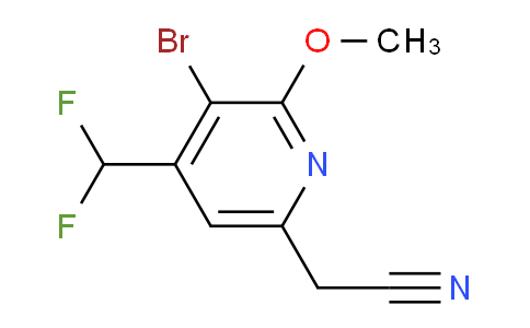 AM206934 | 1805245-55-9 | 3-Bromo-4-(difluoromethyl)-2-methoxypyridine-6-acetonitrile