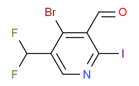4-Bromo-5-(difluoromethyl)-2-iodopyridine-3-carboxaldehyde