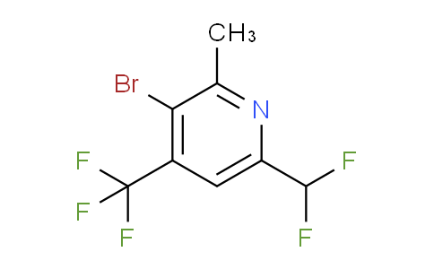 3-Bromo-6-(difluoromethyl)-2-methyl-4-(trifluoromethyl)pyridine