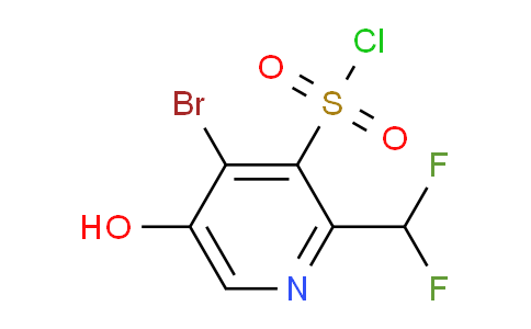 4-Bromo-2-(difluoromethyl)-5-hydroxypyridine-3-sulfonyl chloride
