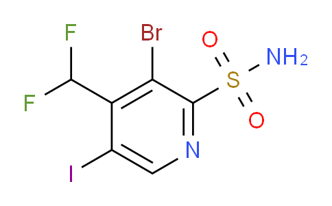 3-Bromo-4-(difluoromethyl)-5-iodopyridine-2-sulfonamide
