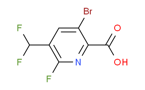 AM207049 | 1805241-99-9 | 3-Bromo-5-(difluoromethyl)-6-fluoropyridine-2-carboxylic acid