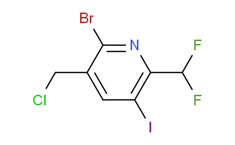 2-Bromo-3-(chloromethyl)-6-(difluoromethyl)-5-iodopyridine