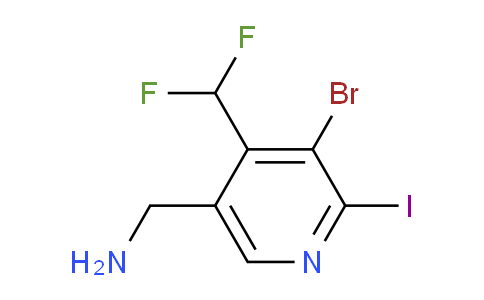 5-(Aminomethyl)-3-bromo-4-(difluoromethyl)-2-iodopyridine