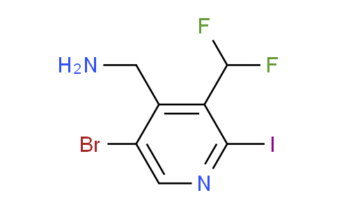 4-(Aminomethyl)-5-bromo-3-(difluoromethyl)-2-iodopyridine