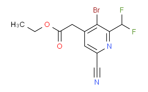 AM207119 | 1805425-81-3 | Ethyl 3-bromo-6-cyano-2-(difluoromethyl)pyridine-4-acetate