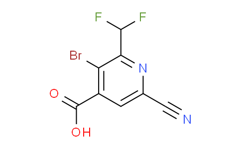 AM207132 | 1804463-91-9 | 3-Bromo-6-cyano-2-(difluoromethyl)pyridine-4-carboxylic acid