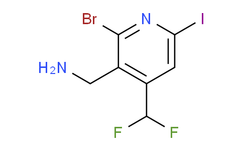 3-(Aminomethyl)-2-bromo-4-(difluoromethyl)-6-iodopyridine