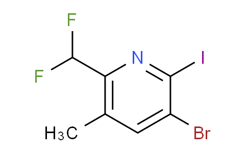 3-Bromo-6-(difluoromethyl)-2-iodo-5-methylpyridine