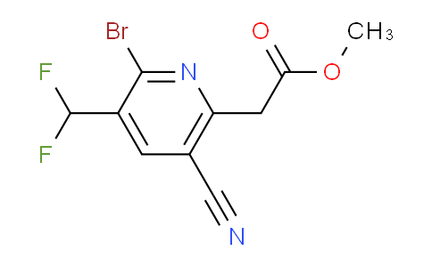 Methyl 2-bromo-5-cyano-3-(difluoromethyl)pyridine-6-acetate