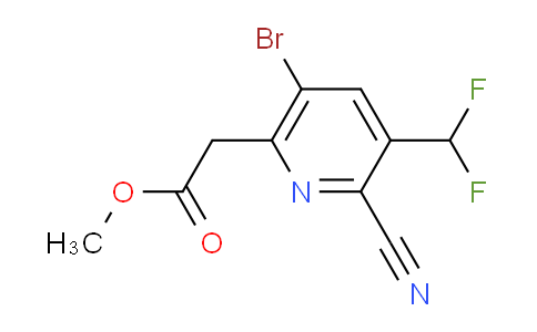 Methyl 5-bromo-2-cyano-3-(difluoromethyl)pyridine-6-acetate