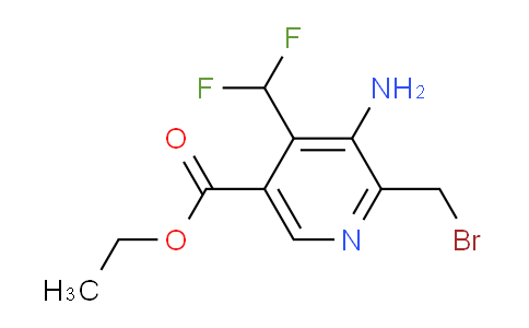 Ethyl 3-amino-2-(bromomethyl)-4-(difluoromethyl)pyridine-5-carboxylate