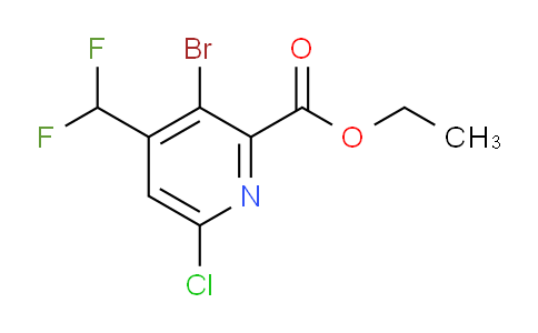 AM207272 | 1805450-48-9 | Ethyl 3-bromo-6-chloro-4-(difluoromethyl)pyridine-2-carboxylate