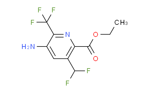 Ethyl 3-amino-5-(difluoromethyl)-2-(trifluoromethyl)pyridine-6-carboxylate