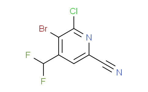 3-Bromo-2-chloro-6-cyano-4-(difluoromethyl)pyridine