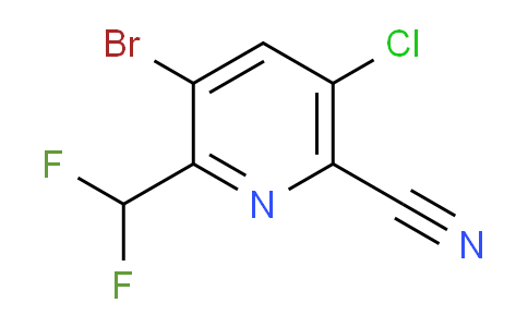 3-Bromo-5-chloro-6-cyano-2-(difluoromethyl)pyridine