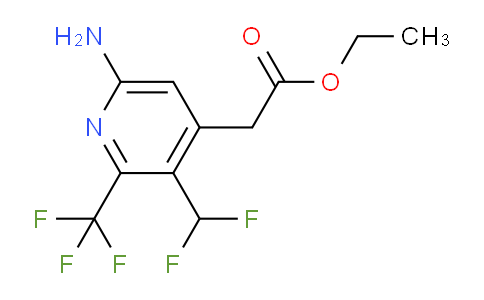 AM207281 | 1803686-80-7 | Ethyl 6-amino-3-(difluoromethyl)-2-(trifluoromethyl)pyridine-4-acetate