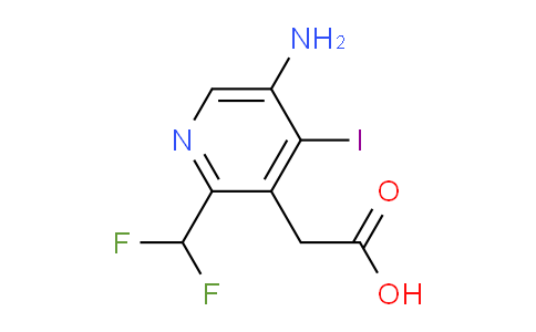 5-Amino-2-(difluoromethyl)-4-iodopyridine-3-acetic acid