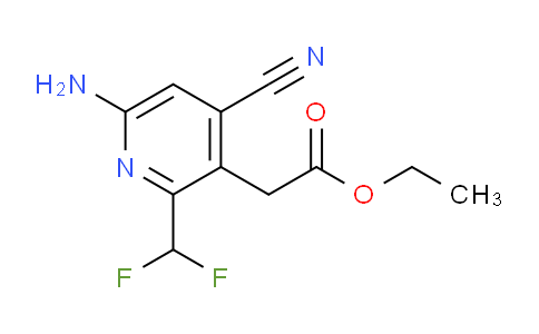 Ethyl 6-amino-4-cyano-2-(difluoromethyl)pyridine-3-acetate