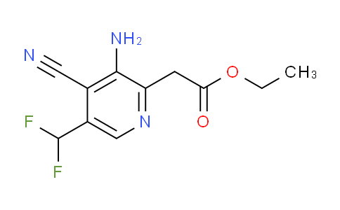 Ethyl 3-amino-4-cyano-5-(difluoromethyl)pyridine-2-acetate