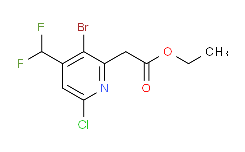 AM207381 | 1805390-33-3 | Ethyl 3-bromo-6-chloro-4-(difluoromethyl)pyridine-2-acetate
