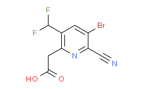 3-Bromo-2-cyano-5-(difluoromethyl)pyridine-6-acetic acid